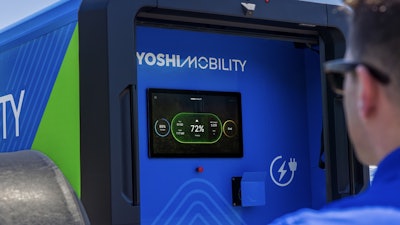 A Yoshi Mobility charger screen.