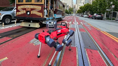 An Anybotics robot on the streets of San Francisco.