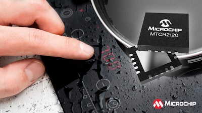 Microchip's 12-button MTCH2120 touch controller.
