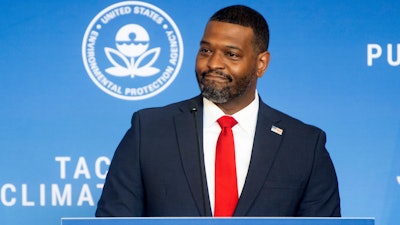 Environmental Protection Agency Administrator Michael Regan speaks at Howard University, April 25, 2024, in Washington.