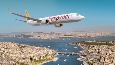 A Pegasus Airlines airplane.