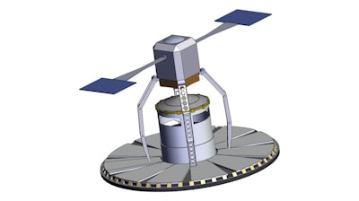 CAD model of the Gaia spacecraft with service vehicle, post-docking configuration.
