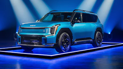 This photo provided by Edmunds shows the 2025 Kia EV9.