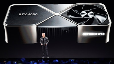 Nvidia founder and CEO Jensen Huang speaks during a Nvidia news conference ahead of the CES tech show Monday, Jan. 6, 2025, in Las Vegas.