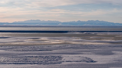 The Kaktovik Lagoon and the Brooks Range mountains of the Arctic National Wildlife Refuge are seen in Kaktovik, Alaska, Oct. 15, 2024.