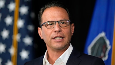 Pennsylvania Gov. Josh Shapiro speaks during a news conference in Philadelphia, Tuesday, July 30, 2024.