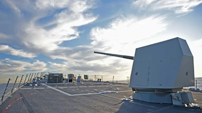 A U.S. Navy Mk 45 gun.