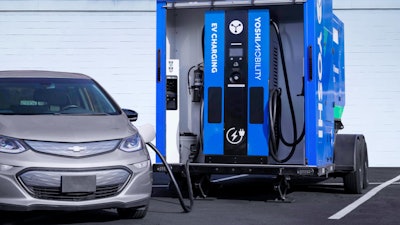 A Yoshi Mobility EV charging trailer.