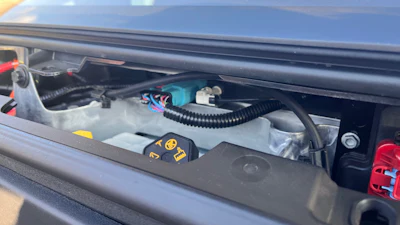 A Molex connector on a Tesla Cybertruck.