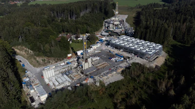 A geothermal site is under construction in Geretsried, Germany, Sept. 19, 2024.