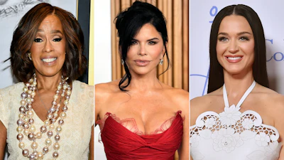 This combination of photos shows Gayle King, from left, Lauren Sanchez and Katy Perry.