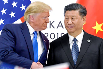 President Donald Trump, left, shakes hands with China's President Xi Jinping during a meeting on the sidelines of the G-20 summit in Osaka, Japan, June 29, 2019.