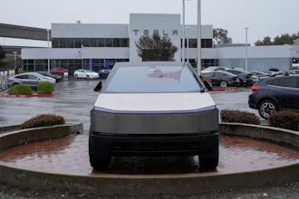 A Cybertruck at a Tesla dealership in Dublin, Calif., Wednesday, March 12, 2025.