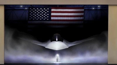 This graphical rendering provided by the U.S. Air Force shows the Next Generation Air Dominance (NGAD) Platform, the F-47. On Friday, March 21, 2025, President Donald Trump announced that the Air Force had selected Boeing to produce the next generation fighter jet.