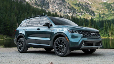 This photo provided by Kia shows the 2022 Sorento. With its mix of practicality and available performance, the Sorento is an enticing option if you're looking for a small SUV with three-row versatility.