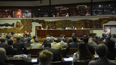 Delegates from across the world gather for a meeting by the International Seabed Authority (ISA), a U.N. body in Kingston, Jamaica, July 14, 2015.