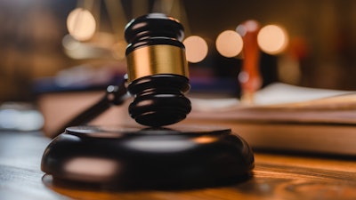 Courtroom gavel.