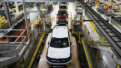 The 2024 Ford F-150 truck is assembled at the Dearborn Truck Plant, April 11, 2024, in Dearborn, Mich.