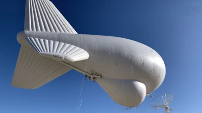 An Aerostat U.S. blimp.