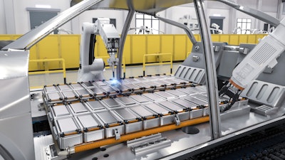 Rendering of an autonomous EV battery factory.