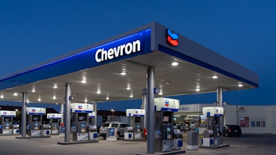 A Chevron gas station in Dallas, Texas.