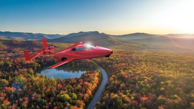 Samson Sky's Switchblade Flying Sports Car rendering.