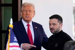 President Donald Trump welcomes Ukraine President Volodymyr Zelenskyy at the White House in Washington, Friday, Feb. 28, 2025.