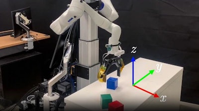 The researchers' robot planning approach considers thousands of possible actions simultaneously, enabling it to rapidly determine how to manipulate and tightly pack items without damaging them, like these blocks.