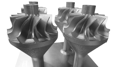Pratt & Whitney's additively manufactured turbojet turbine wheel.