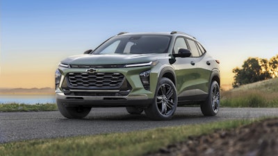 This photo provided by Chevrolet shows the new 2025 Trax. This is Chevy's least expensive SUV, but it doesn't skimp on features or driving comfort.