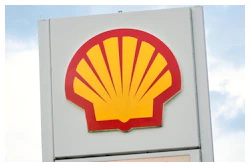This is the Shell Oil logo in front of a Shell gas station in Pittsburgh,, June 25, 2025.
