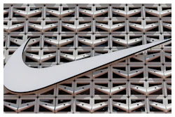 The Nike logo is shown on a store in Miami Beach, Fla. on Aug. 8, 2017.