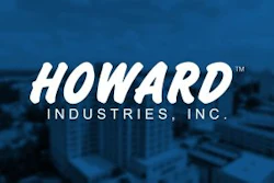 Howard Industries corporate logo over Mississippi skyline.