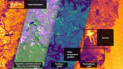 Sydney, Australia through FireSat Protoflight's multispectral infrared sensors.