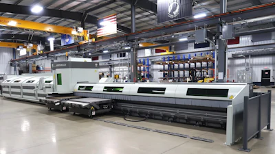 Laser tube cutting machine at Fossil Industries, Hunker, Pa.