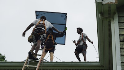 Solar panels are installed on a home in Chapel Hill, N.C., Wednesday, July 2, 2025.
