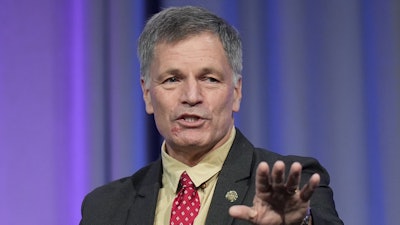 Wyoming Gov. Mark Gordon speaks at the 2024 summer meeting of the National Governors Association, July 11, 2024, in Salt Lake City.