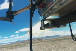 Drone firing missiles in BAE Systems testing.