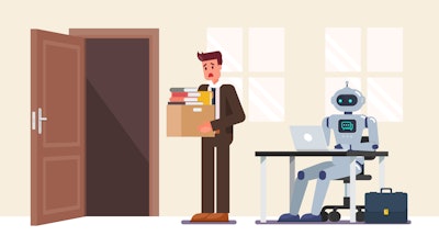 AI replacing a human at their tech job.