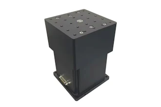 Black metal precision mounting block with multiple mounting holes