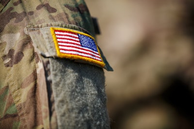 Usa Flag And Us Army Patch On Solder's Uniform 530944578 5760x3840