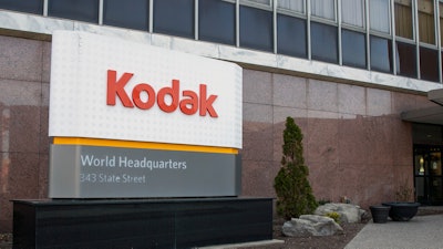 The Eastman Kodak Company world headquarters is visible in Rochester, New York, on Friday, April 29, 2022.