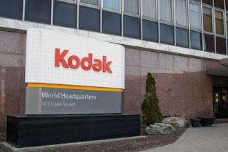 The Eastman Kodak Company world headquarters is visible in Rochester, New York, on Friday, April 29, 2022.