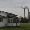 A home sits near the Gen. James Gavin Power Plant, a coal-fired power plant, April 14, 2025, in Cheshire, Ohio.