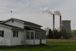 A home sits near the Gen. James Gavin Power Plant, a coal-fired power plant, April 14, 2025, in Cheshire, Ohio.