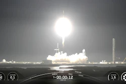 This image taken from a SpaceX live stream shows a U.S. military mini shuttle lifting off from Cape Canaveral, Fla., Thursday, Aug. 21, 2025.