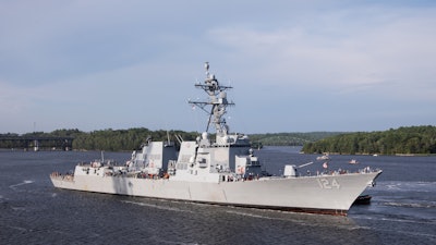 DDG 124 returning from Sea Trials.