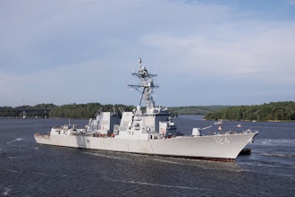 DDG 124 returning from Sea Trials.