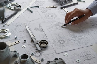 Mechanical blueprint and design , lacking AI