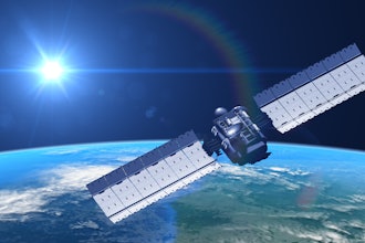 Satellite orbiting Earth.